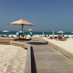 Boardwalk installed directly on beach